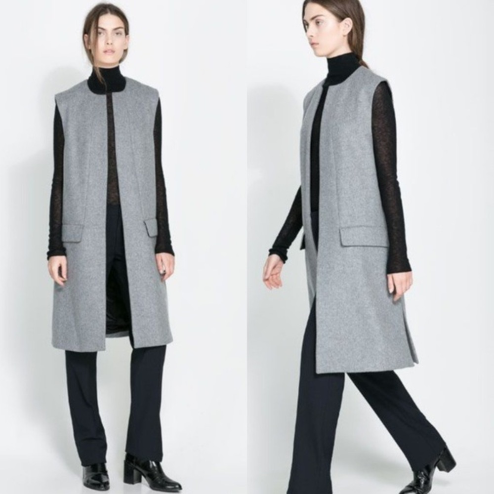 Zara Gray Vest Women’s Size M